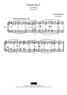 Choral in a minor for organ, CS078 No.2: Choral in a minor for organ by Santino Cara