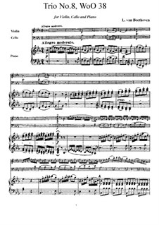 Trio for Violin, Cello and Piano No.8, WoO 38: Trio for Violin, Cello and Piano No.8 by Ludwig van Beethoven