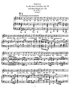 An die ferne Geliebte (To the Distant Beloved), Op.98: Piano-vocal score by Ludwig van Beethoven