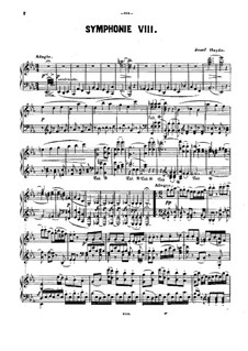 Symphony No.103 in E Flat Major 'Drum Roll', Hob.I/103: Version for piano by Joseph Haydn