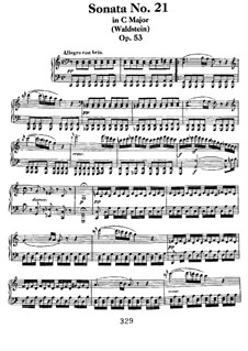 Sonata for Piano No.21 'Waldstein', Op.53: For a single performer by Ludwig van Beethoven