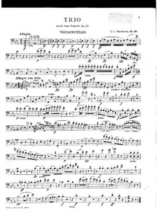 Trio for Clarinet (or Violin), Cello and Piano, Op.38: Cello part by Ludwig van Beethoven