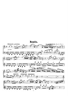 Two Rondos for Piano, Op.51: Rondo No.1 by Ludwig van Beethoven