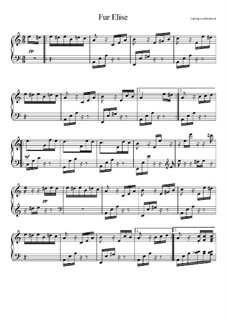 For Elise, for Piano, WoO 59: High quality sheet music by Ludwig van Beethoven