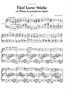 Five Short Pieces for the Development of Part Playing, BV 296: Complete set by Ferruccio Busoni