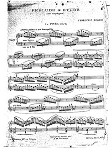 Prelude and Etude for Piano: Prelude and Etude for Piano by Ferruccio Busoni