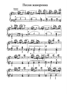 No.22 The Lark: For piano by Pyotr Tchaikovsky