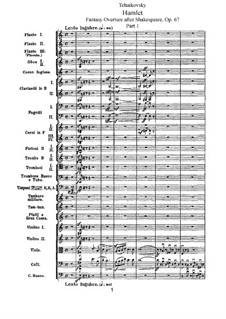 Hamlet. Overture-Fantasia, TH 53 Op.67: Movement I by Pyotr Tchaikovsky