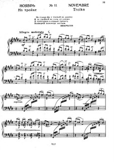 No.11 November (On the Troika): For piano by Pyotr Tchaikovsky