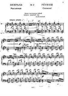 No.2 February (The Carnival): For piano by Pyotr Tchaikovsky