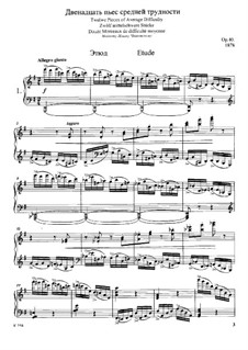 Twelve Pieces , TH 138 Op.40: Pieces No.1-5 by Pyotr Tchaikovsky