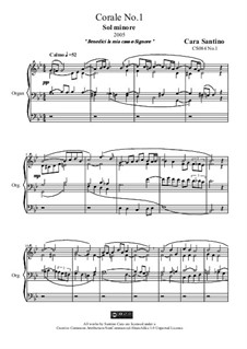 Choral in g minor for organ, CS084 No.1: Choral in g minor for organ by Santino Cara