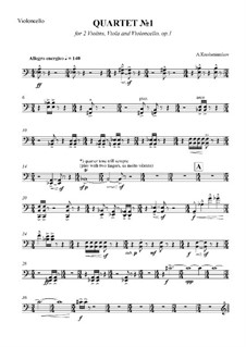 String Quartet No.1, Op.1: Cello part by Alexey Krasheninnikov