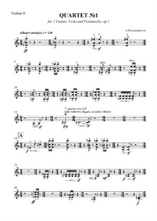String Quartet No.1, Op.1: Violin II part by Alexey Krasheninnikov