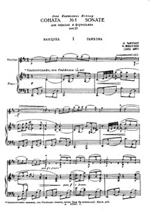 Sonata for Violin and Piano No.1 in B Minor, Op.21: Score, solo part by Nikolai Medtner