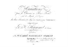 Variations on March from 'Les deux journées' by Cherubini, Op.9: Variations on March from 'Les deux journées' by Cherubini by Johann Nepomuk Hummel