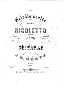Fragments: Selected melodies, for guitar by Giuseppe Verdi