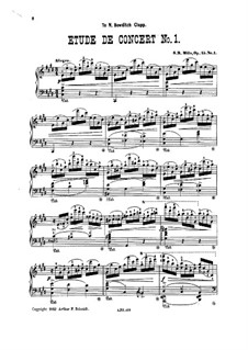 Two Concert Etudes, Op.15: Etude No.1 by Sebastian Bach Mills