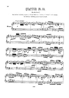 String Quartet No.49 in B Minor, Hob.III/68 Op.64 No.2: Version for piano by Joseph Haydn