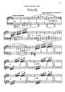 Three Pieces for Piano, Op.34: No.1 Waltz by Moritz Moszkowski