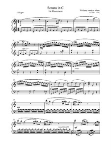 Sonata for Piano No.16 in C Major, K.545: Movement I by Wolfgang Amadeus Mozart