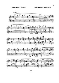 A Child's Scherzo for Piano: For a single performer by Modest Mussorgsky