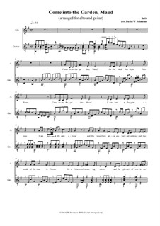 Come into the Garden Maud: For alto and guitar by Michael William Balfe