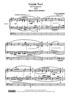 Choral in g major for organ, CS037 No.1: Choral in g major for organ by Santino Cara