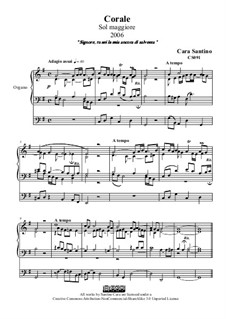 Choral in g major for organ, CS091: Choral in g major for organ by Santino Cara