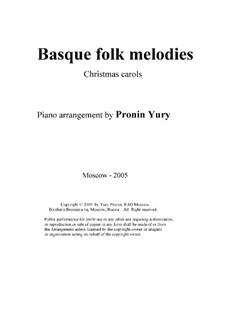 Basque folk melodies (Melodias de folklore vasco): Basque folk melodies (Melodias de folklore vasco) by folklore