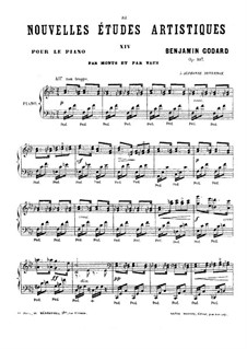 Nouvelles études artistiques, Op.107: No.2 Par monts et par vaux by Benjamin Godard