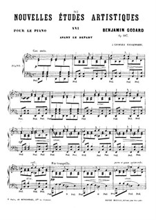Nouvelles études artistiques, Op.107: No.4 Avant le depart by Benjamin Godard