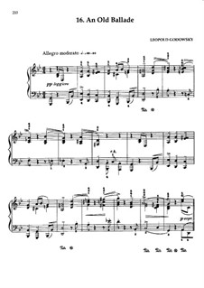 Triakontameron: No.16 An Old Ballad by Leopold Godowsky