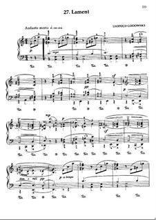 Triakontameron: No.27 Lament by Leopold Godowsky