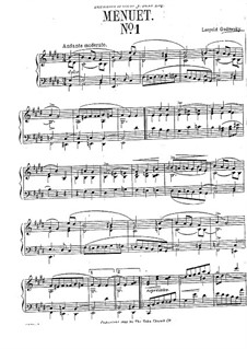 Minuet for Piano No.1 in E Major: Minuet for Piano No.1 in E Major by Leopold Godowsky