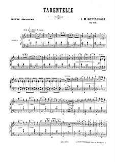 grand tarantella op 67 d 66 by l m gottschalk sheet music on tarantella piano sheet music