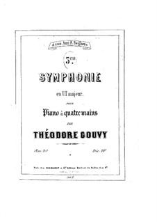 Symphony No.3 in C Major, Op.20: Movements I-II, for piano four hands by Louis Théodore Gouvy