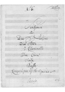 Symphony No.6 in E Flat Major: Symphony No.6 in E Flat Major by Johann Theodor Greiner
