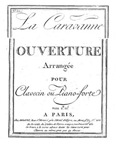 Overture to 'La caravane du Caire': For violin and harpsichord by André Grétry