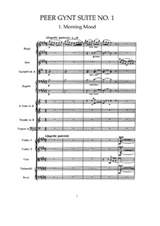 Suite No.1, Op.46: Full score by Edvard Grieg