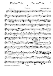 Children's Trio for Violin, Cello (or Viola) and Piano, Op.31: Violin part by Valdemar Fini Henriques