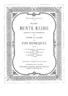 Kleine bunte Reihe für Violine und Klavier, Op.20: Solo part by Valdemar Fini Henriques