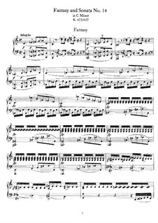 Fantasia No.4 in C Minor and Sonata No.14 in C Minor, K.475, 457: For piano by Wolfgang Amadeus Mozart