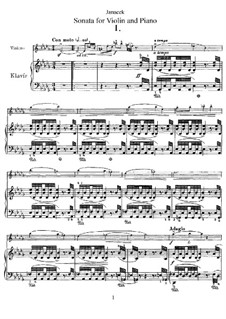 Sonata for Violin and Piano, JW 7/7: Score and solo part by Leoš Janáček