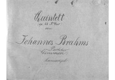 String Quintet No.1 in F Major, Op.88: Full score by Johannes Brahms