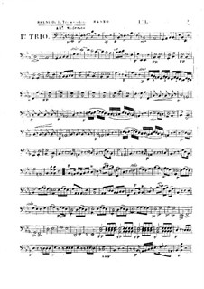 Six Concert Trios for Two Violins and Viola (or Cello), Op.1: Trios No.1-3 – cello part by Antonio Bartolomeo Bruni