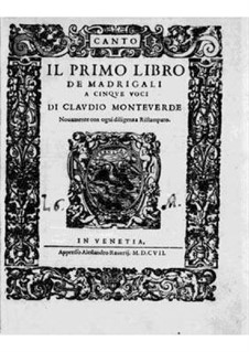 Book 1 (a cinque voci), SV 23–39: Parts by Claudio Monteverdi