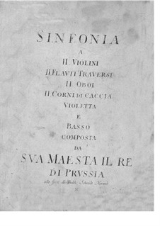 Symphony in D Major: Parts by Friedrich der Große