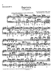 Capriccio. Arrangement for Piano: Capriccio. Arrangement for Piano by Jean-François Dandrieu