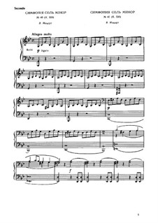 Movement I: For piano four hands – parts by Wolfgang Amadeus Mozart